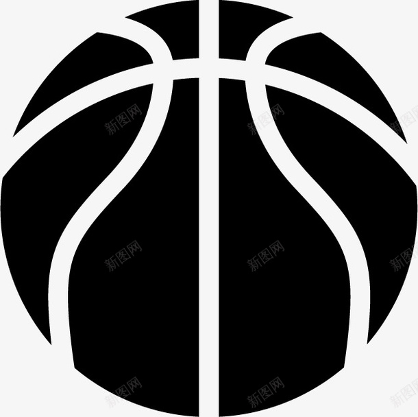 篮球图标黑白手绘png免抠素材_新图网 https://ixintu.com 体育 图标 球 篮球