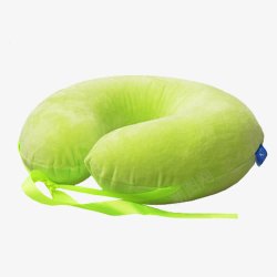 浅绿色U型乳胶枕素材