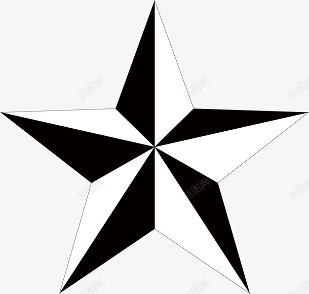 手绘星形标志png免抠素材_新图网 https://ixintu.com 填色练习 手绘星星 星型图案 星型标志 星形素材 黑白星星