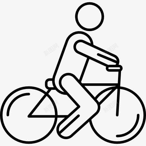 男子骑bicylce图标png_新图网 https://ixintu.com 体育 粘人 自行车 运输