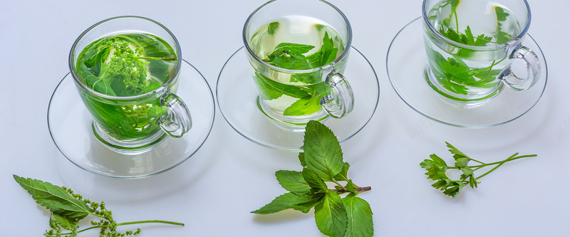植物背景jpg_新图网 https://ixintu.com 植物 绿色 玻璃 茶杯 玻璃杯 茶叶 茶水 海报banner 摄影 风景