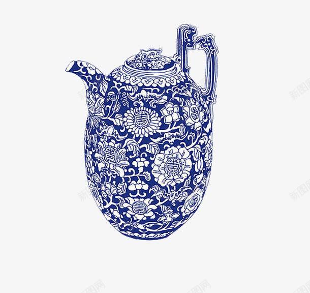 时尚艺术品png免抠素材_新图网 https://ixintu.com 喝水 家具 茶壶 装饰 设计 青花瓷