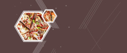 欧洲美食美味披萨促销季简约几何背景高清图片