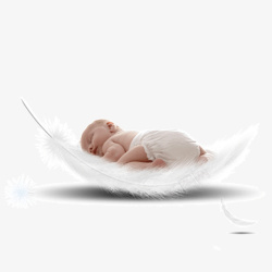 舒适的婴儿车宝宝舒适羽毛小孩高清图片