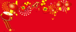 中国风锣鼓喜庆新年中国风背景banner高清图片