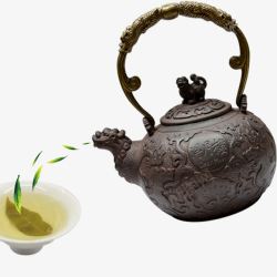 茶壶与茶水素材