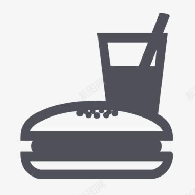 吃快餐食品午餐餐厅图标图标