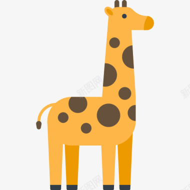 长颈鹿卡通图标图标