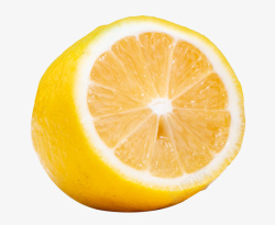 新鲜柠檬半个素材