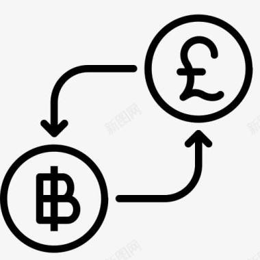 比特币转换货币金融钱英镑以货币图标图标