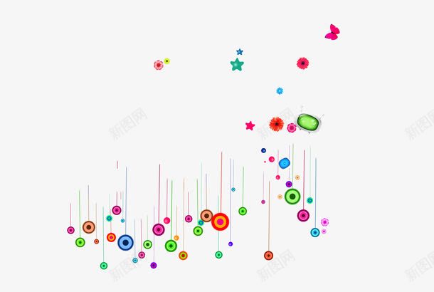 时尚线条圈圈png免抠素材_新图网 https://ixintu.com 圈 彩色 直线 线条