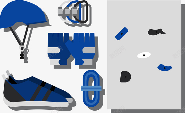 护具矢量图ai免抠素材_新图网 https://ixintu.com 头盔 手套 护具 蓝色 鞋子 矢量图
