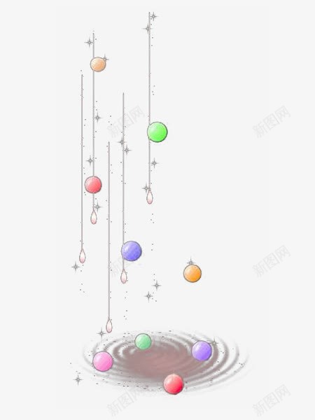 彩色珠帘png免抠素材_新图网 https://ixintu.com 帘子 珠帘 装饰