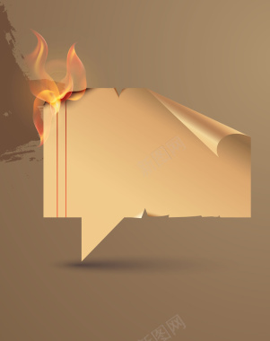 对话框燃烧的复古文本海报封面背景背景
