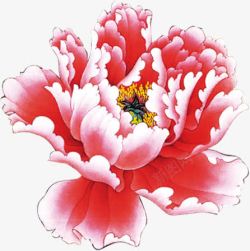 中秋节红白色花朵包装素材