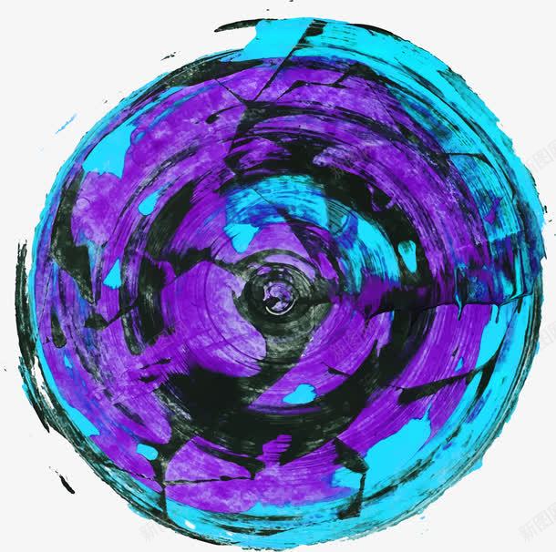 手绘装饰圆圈png免抠素材_新图网 https://ixintu.com 手绘 紫色 装饰圆圈