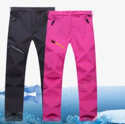 冲锋裤冰川中的冲锋裤高清图片