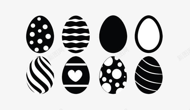 黑色线条斑点鸡蛋png免抠素材_新图网 https://ixintu.com 儿童风格 卡通 斑点鸡蛋 线条 鸡蛋