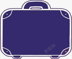 紫色旅行箱矢量图素材