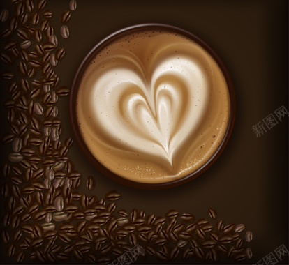 美味花式咖啡豆背景素材背景