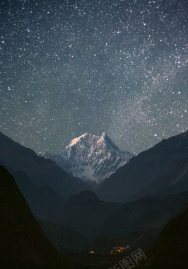 星空大气山峰H5背景背景