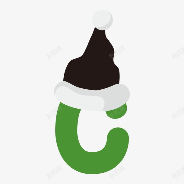 圣诞字母Cpng免抠素材_新图网 https://ixintu.com 3D字母 圣诞字母C 圣诞帽 圣诞帽创意字母 字母带圣诞帽 彩色字母 彩色立体字 立 绿色 艺术字 艺术字母