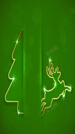 狂欢12月绿色圣诞背景高清图片