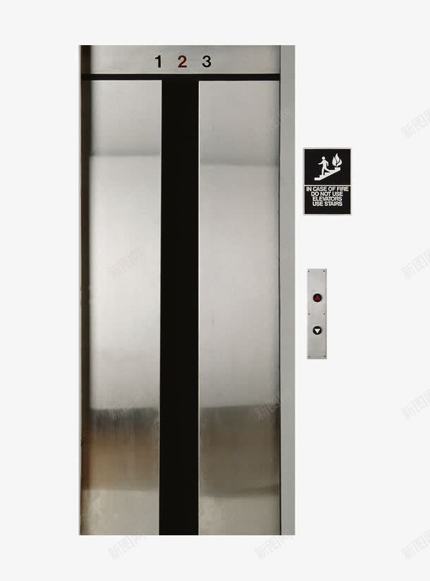 银白色电梯png免抠素材_新图网 https://ixintu.com 三层 建筑 电梯 银白