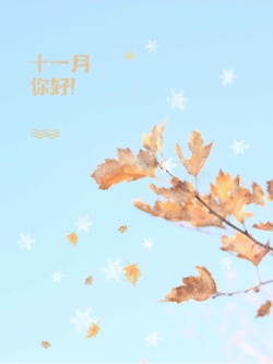 杨梅季节展板小清新文艺风季节11月你好高清图片
