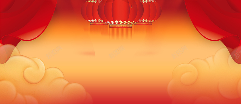 新年传统中式简约banner背景