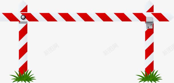 交通标志png免抠素材_新图网 https://ixintu.com 停车 小心 小草 注意 白色 红色