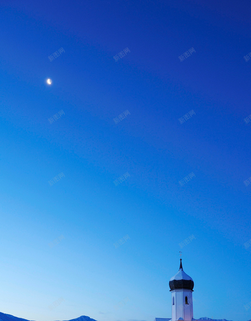 蓝色摄影H5背景素材jpg设计背景_新图网 https://ixintu.com 房屋 蓝色 天空 月亮 灯光 宁静 摄影 风景