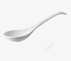 白色的陶瓷勺子素材