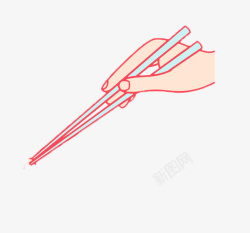 中国人用筷子夹菜素材