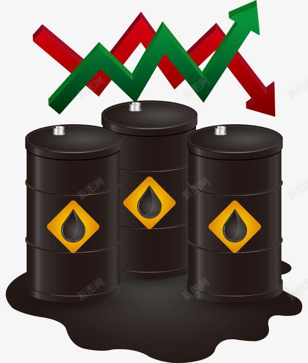 箭头石油桶png免抠素材_新图网 https://ixintu.com 卡通石油桶 卡通箭头 彩色箭头 矢量石油桶 石油桶 箭头