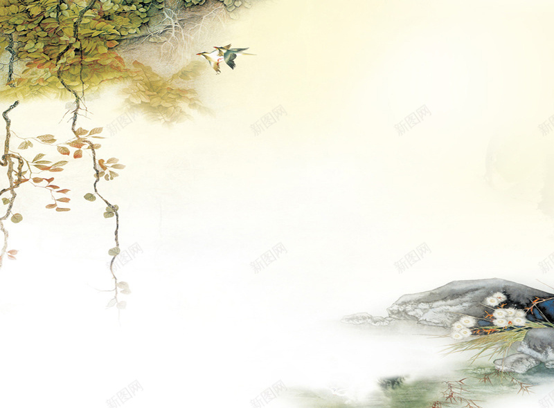 中国风主图背景jpg设计背景_新图网 https://ixintu.com 国画 中国风