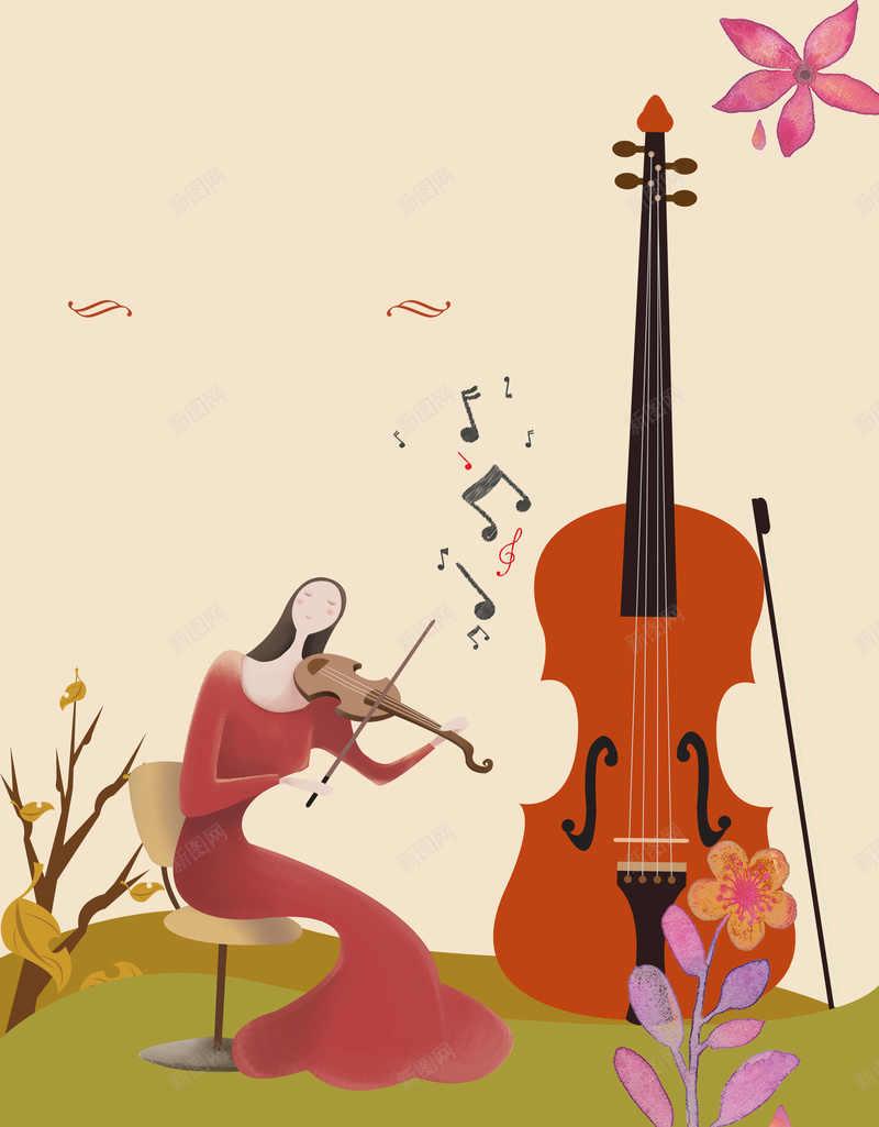 简约清新小提琴演奏培训海报背景psd设计背景_新图网 https://ixintu.com 乐器培训班 剪影创意 小提琴培训 小提琴比赛 小提琴表演 少儿小提琴 开心 海报背景 简约清新背景