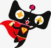 天猫购物卡通黑色图标png_新图网 https://ixintu.com 卡通 图标 购物 黑色