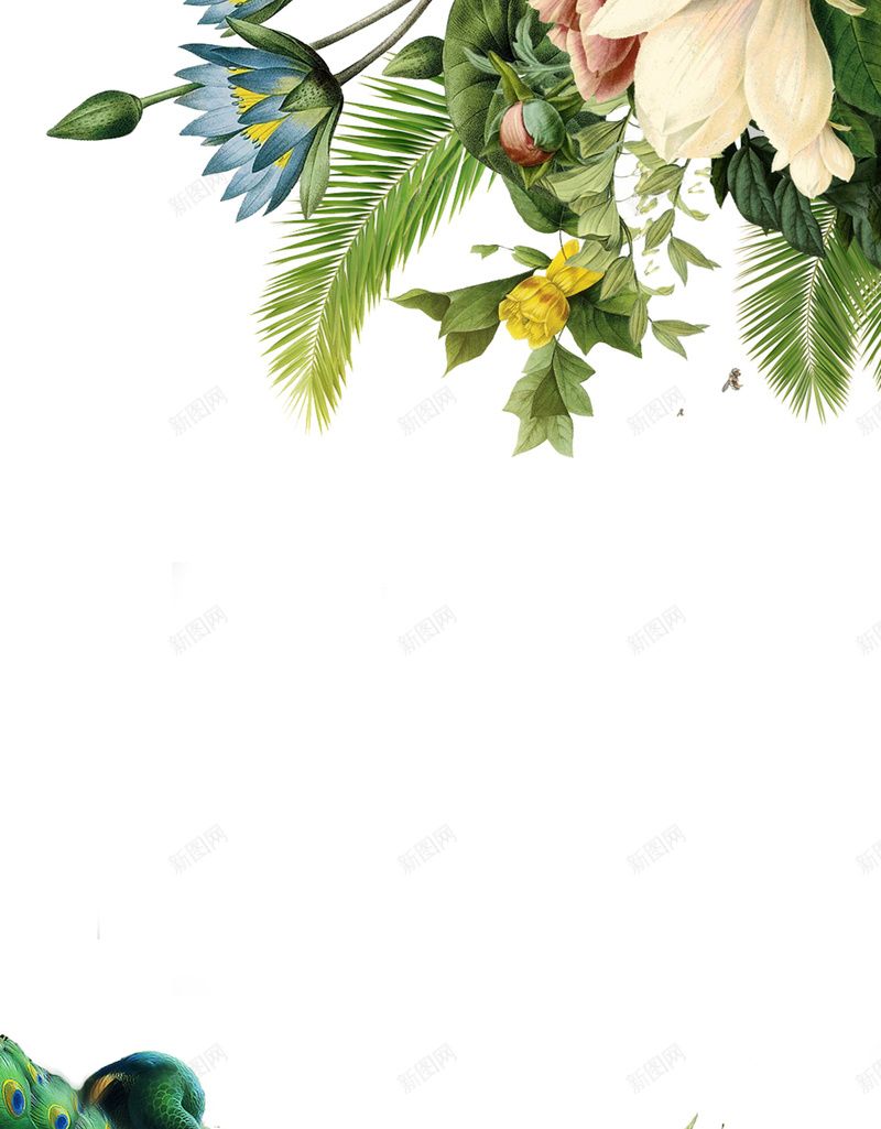 植物i花朵绿色H5背景jpg设计背景_新图网 https://ixintu.com H5 H5背景 h5 创意 小清新 文艺 植物 白色 简约 绿色 花朵