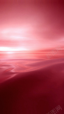 红色海洋天空H5背景背景