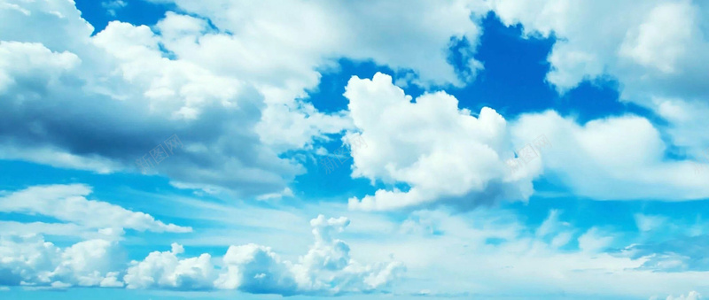 蓝天白云背景jpg设计背景_新图网 https://ixintu.com 蓝色 大自然 晴朗 白云 旅游 海报banner 摄影 风景