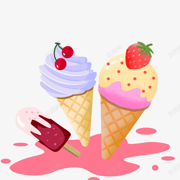 夏天小暑冷饮冰淇淋psd免抠素材_新图网 https://ixintu.com 冰淇淋 冷饮 夏天 小暑