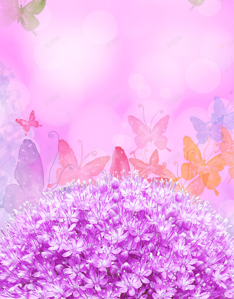 紫色浪漫梦幻花朵背景psd设计背景_新图网 https://ixintu.com 唯美 幸福 文艺温馨 梦幻 浪漫 紫色 花朵
