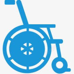wheelchair轮椅蓝色的医学的图标高清图片