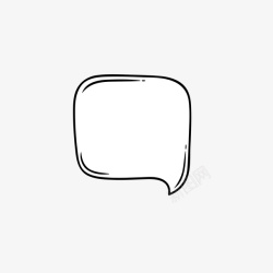 对话框简约对话框黑白会话框对话气泡素材