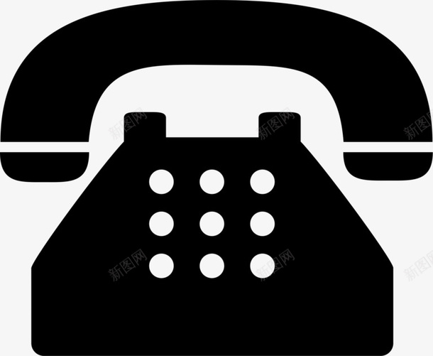黑色电话图标png_新图网 https://ixintu.com png 图标 电话 电话LOGO 设计