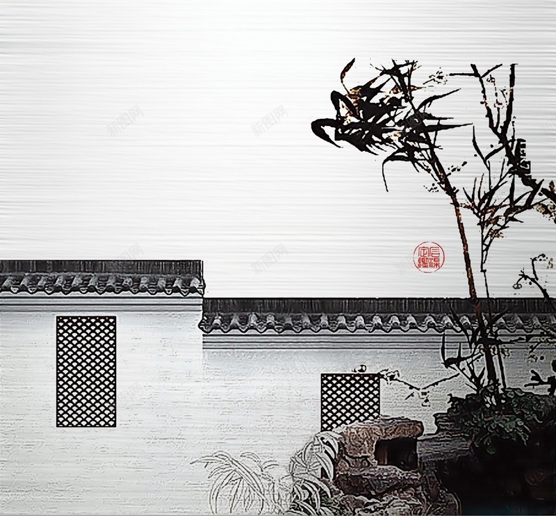 传统文化海报背景素材jpg设计背景_新图网 https://ixintu.com 海报 背景 高清背景大全 传统 文化 中国风 建筑 园林