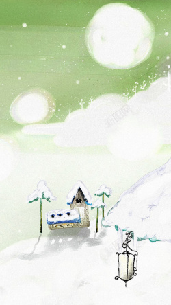 彩色小屋彩色水彩卡通H5背景高清图片