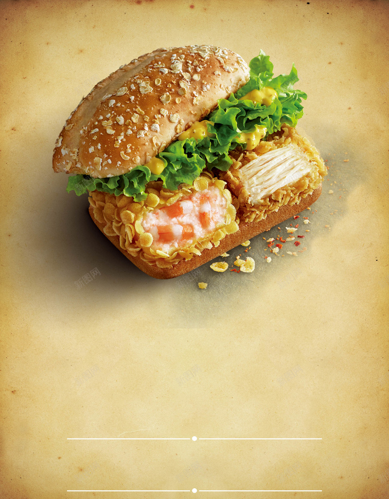 汉堡食品背景素材psd设计背景_新图网 https://ixintu.com 平面 广告 汉堡 海报 食品 PSD背景 免费 素材 背景