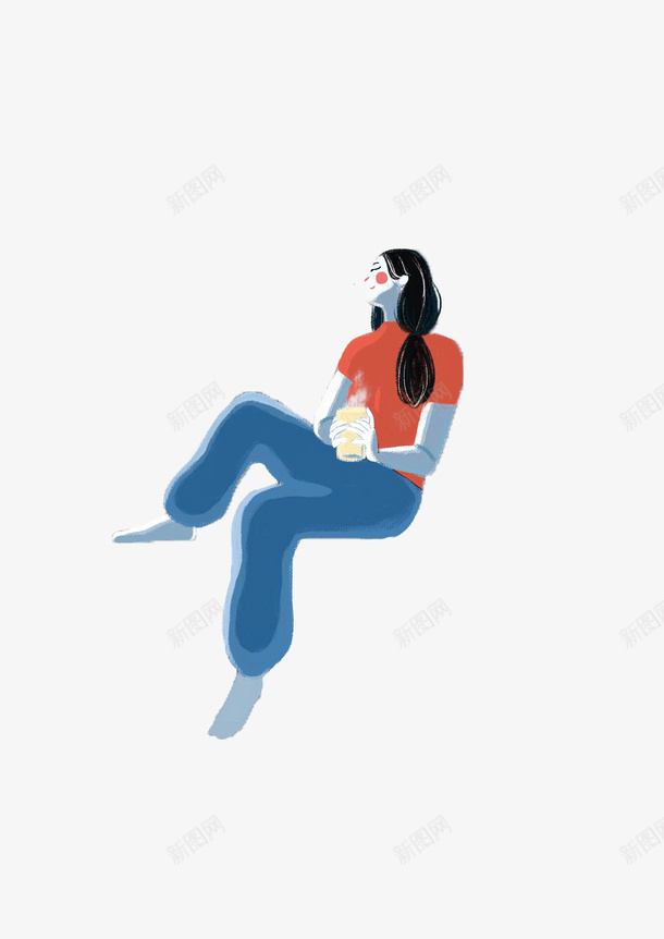 坐在阳台上的女人png免抠素材_新图网 https://ixintu.com 女人 单人 伤心 翘腿